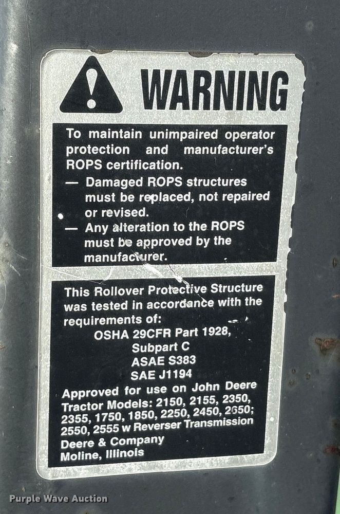 image for item ET5410 1990 John Deere 2355 tractor