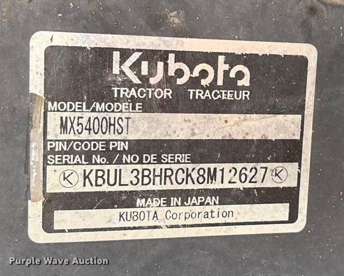 image for item EU4743 Kubota MX5400HST MFWD tractor