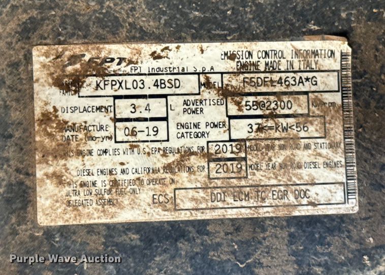 image for item EU5498 2019 New Holland PowerStar 75 MFWD tractor