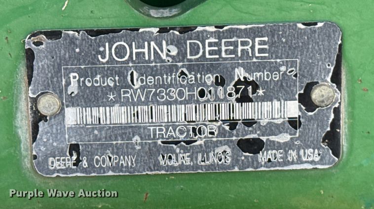 image for item EU5500 2009 John Deere 7330 tractor