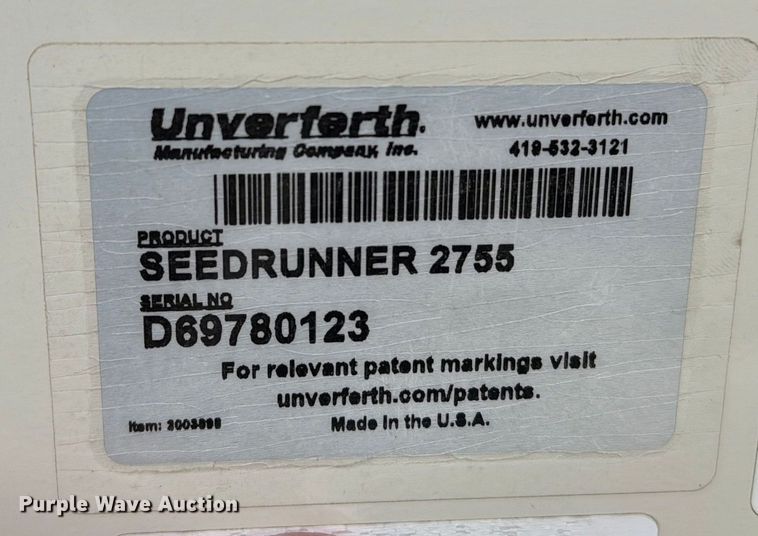 image for item EU6365 2023 Unverferth Seedrunner 2755 seed tender