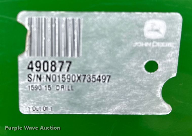 image for item EU6369 2010 John Deere 1590 grain drill