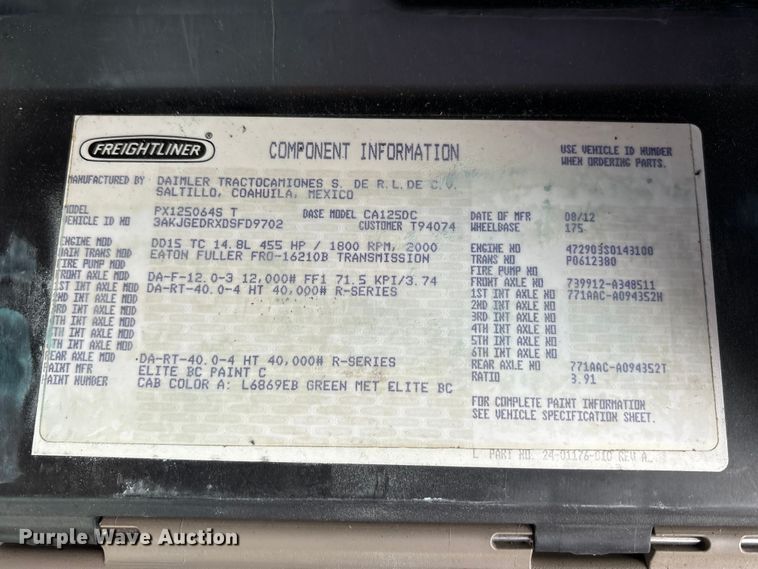 image for item EV4422 2013 Freightliner Cascadia semi truck