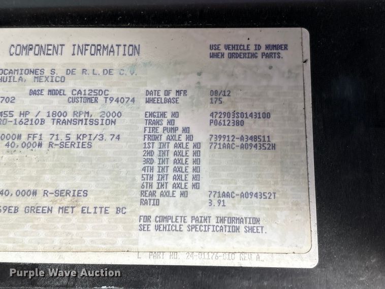 image for item EV4422 2013 Freightliner Cascadia semi truck