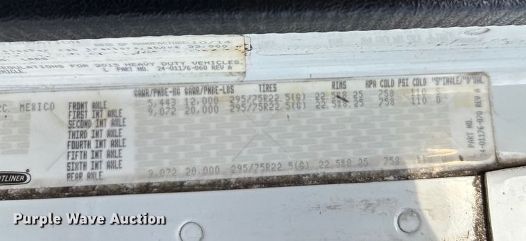 image for item EV4423 2015 Freightliner Coronado semi truck