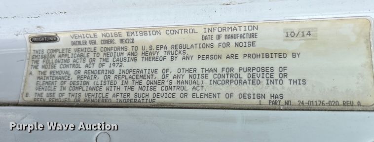 image for item EV4423 2015 Freightliner Coronado semi truck