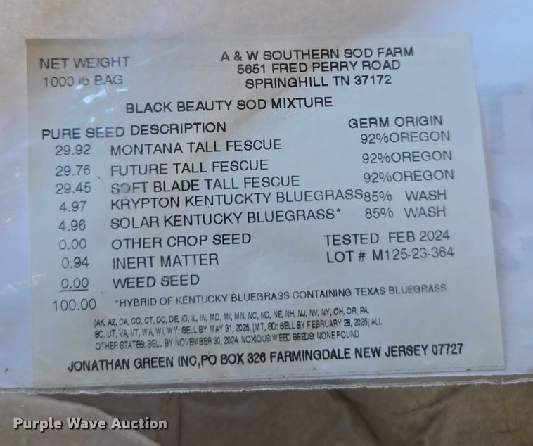 image for item EV4506 Sod seed