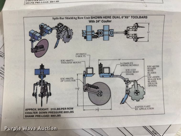 image for item FB0498 (20) row Shield Ag row unit kits