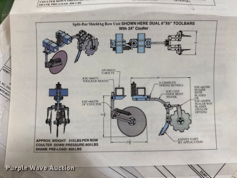 image for item FB0499 (20) row Shield Ag row unit kit