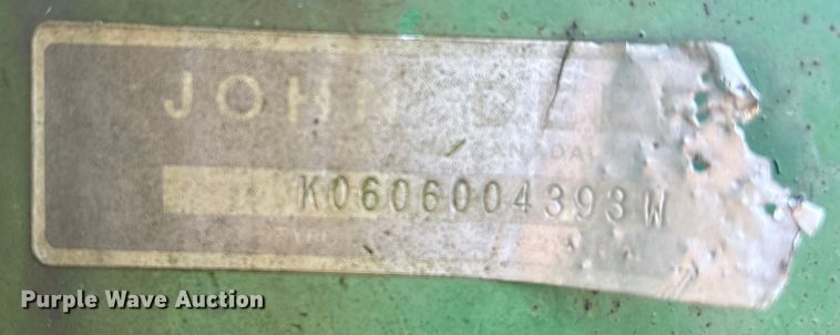 image for item FI0094 John Deere 606 rotary mower