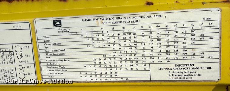 image for item FI0099 John Deere 8000 grain drill