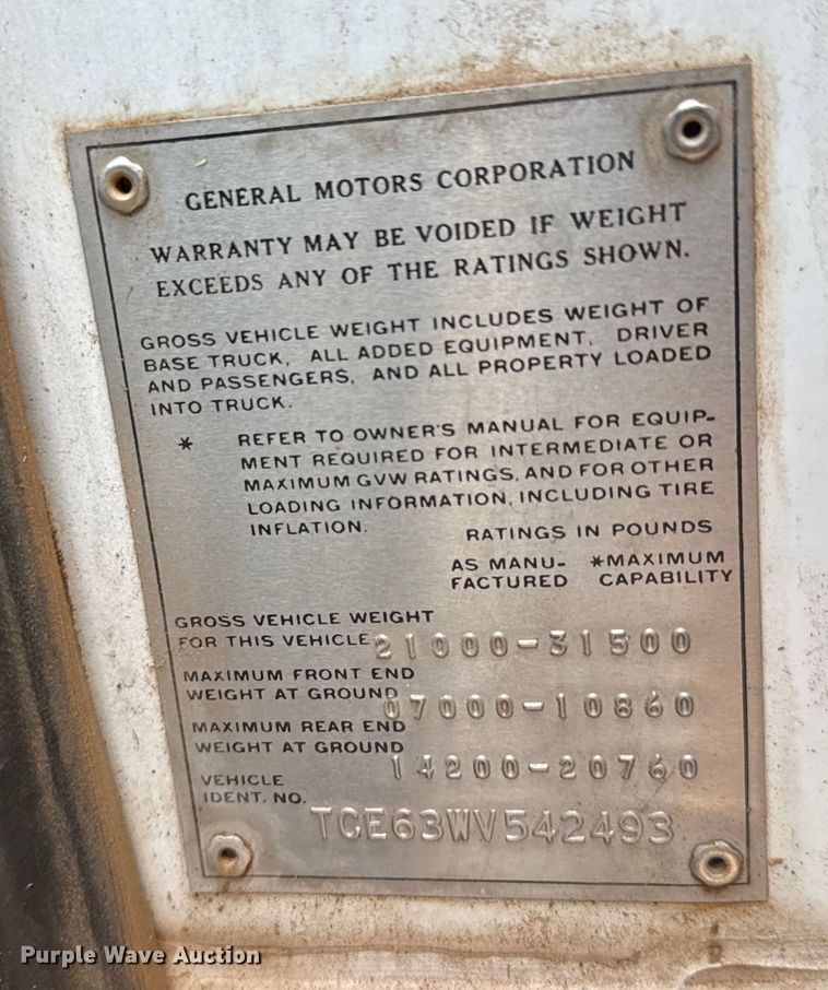 image for item NA9931 1972 GMC 6500 Custom grain truck