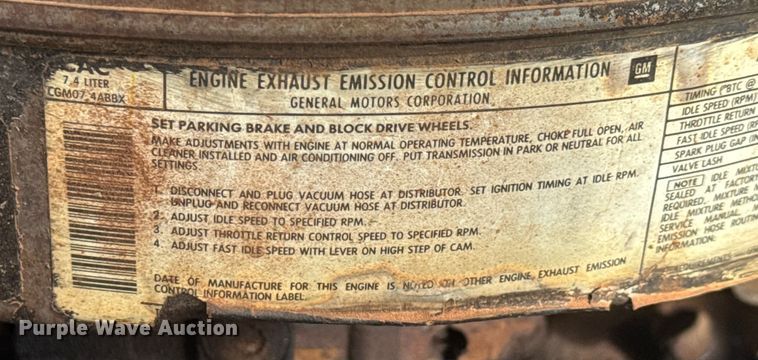 image for item NA9934 1982 Chevrolet C30 Scottsdale flatbed pickup truck