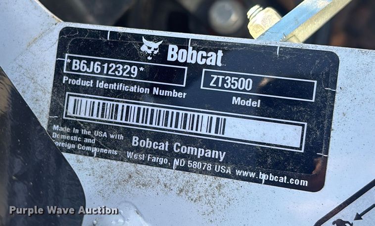 image for item YA1684 2025 Bobcat ZT3500 ZTR lawn mower