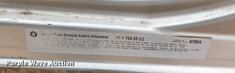 image for item DM1992 2016 RAM 3500HD Crew Cab flatbed pickup truck