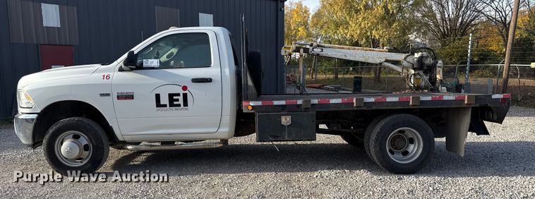 image for item DQ4147 2012 Dodge Ram 3500HD flatbed pickup truck