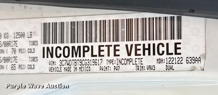 image for item DQ4147 2012 Dodge Ram 3500HD flatbed pickup truck