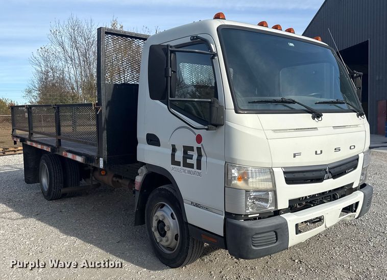 image for item DQ4148 2019 Mitsubishi Fuso FE140 flatbed truck