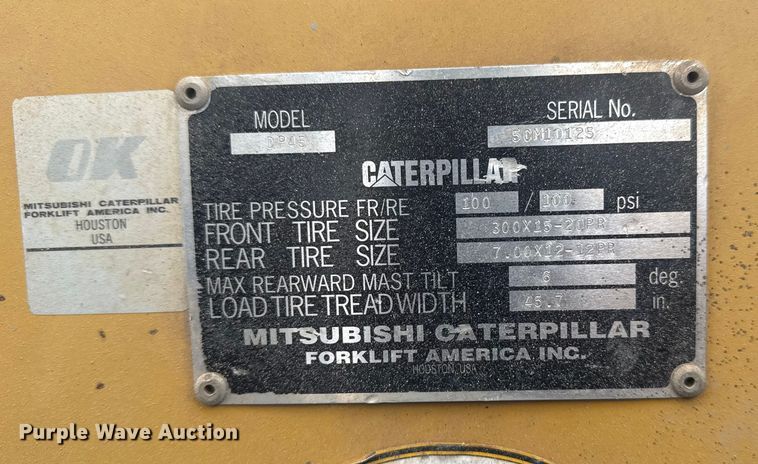 image for item DQ4170 Caterpillar DP45 forklift