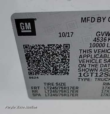 image for item DT0793 2018 GMC Sierra 2500HD Crew Cab pickup truck