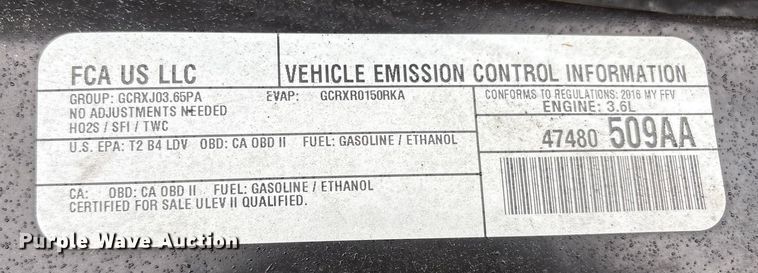 image for item DT2752 2016 Dodge Grand Caravan handicap accessible van