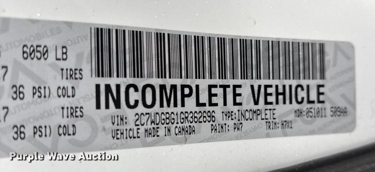 image for item DT2752 2016 Dodge Grand Caravan handicap accessible van