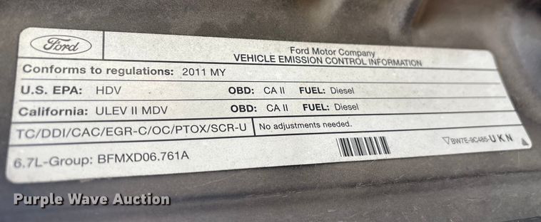 image for item DT4974 2011 Ford F250 Crew Cab pickup truck