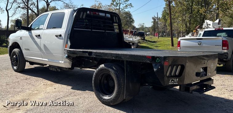 image for item DT4983 2022 RAM 3500HD Crew Cab flatbed pickup truck