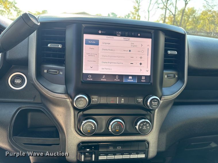 image for item DT4983 2022 RAM 3500HD Crew Cab flatbed pickup truck