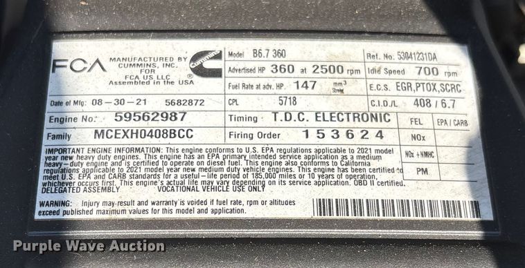 image for item DT4983 2022 RAM 3500HD Crew Cab flatbed pickup truck