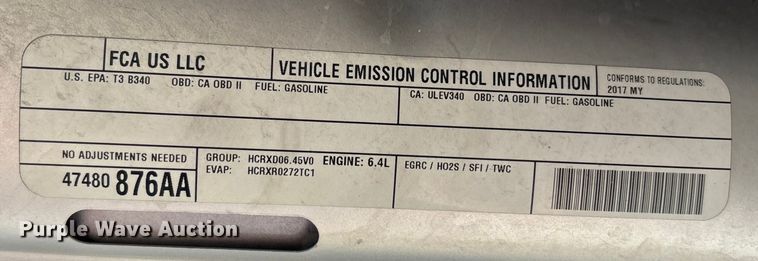 image for item DT4984 2017 RAM 2500HD Crew Cab pickup truck