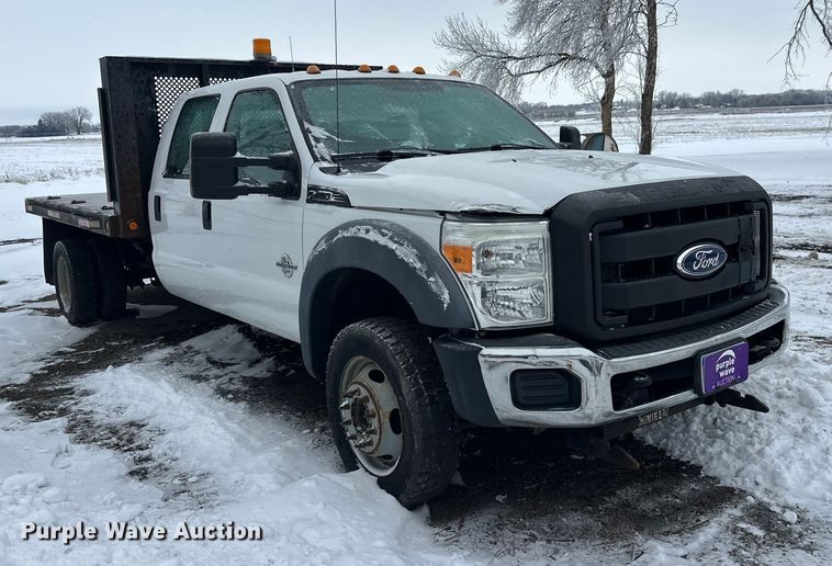 image for item DT6457 2012 Ford F450 Crew Cab flatbed truck