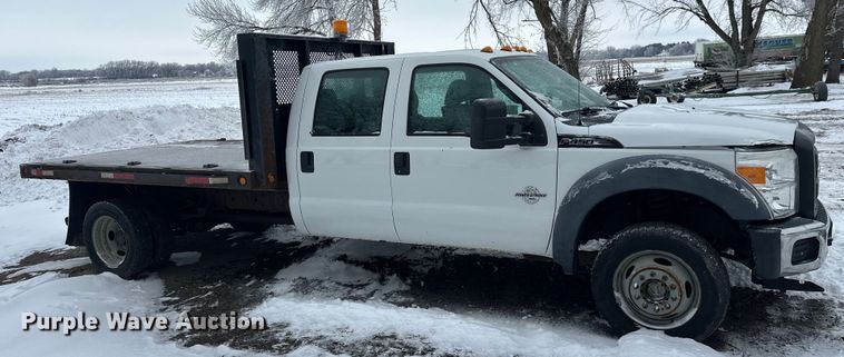 image for item DT6457 2012 Ford F450 Crew Cab flatbed truck