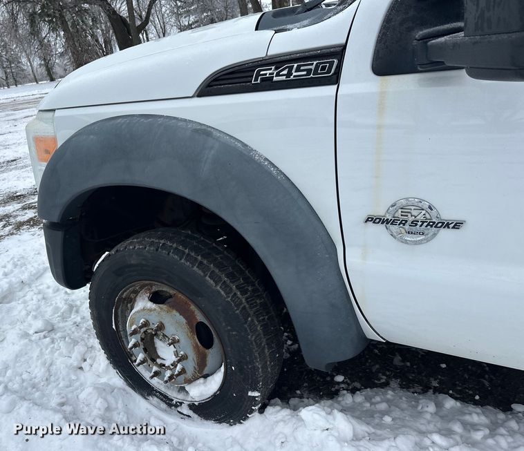 image for item DT6457 2012 Ford F450 Crew Cab flatbed truck