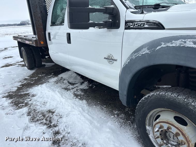 image for item DT6457 2012 Ford F450 Crew Cab flatbed truck