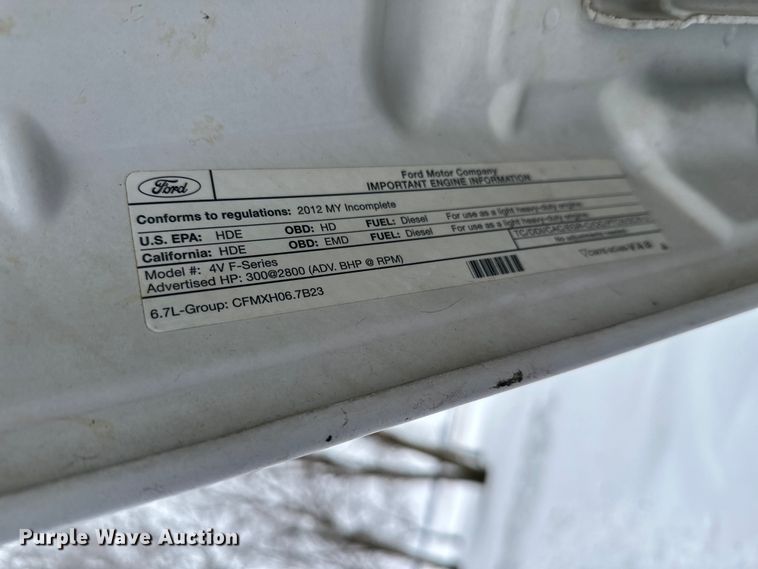 image for item DT6457 2012 Ford F450 Crew Cab flatbed truck