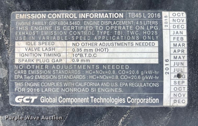 image for item DU0270 2017 UniCarriers PF80YLP forklift