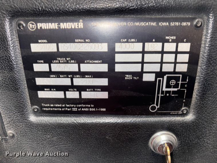 image for item DU0285 Prime Mover RS40C reach truck