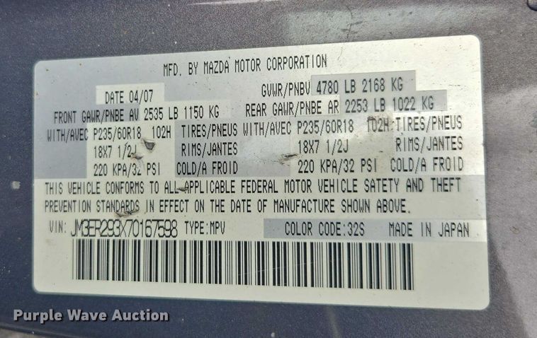 image for item DU2519 2007 Mazda CX-7 SUV