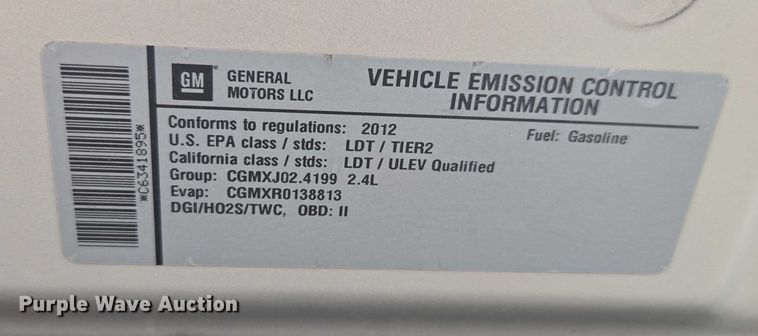 image for item DU2521 2012 GMC Terrain SUV