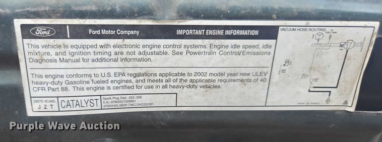 image for item DU2524 2002 Ford F250 Super Duty Crew Cab pickup truck