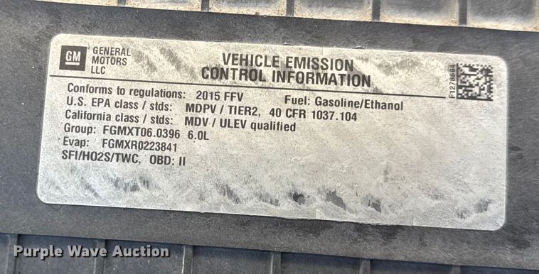 image for item DW6701 2015 Chevrolet Express 3500 van