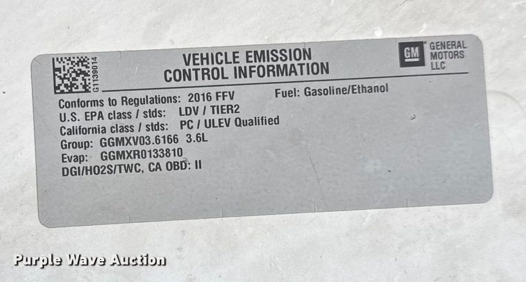 image for item DW6709 2016 Chevrolet Impala Limited 