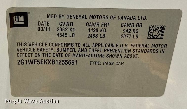 image for item DW6710 2011 Chevrolet Impala 