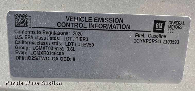 image for item DW7316 2020 Cadillac XT6 SUV