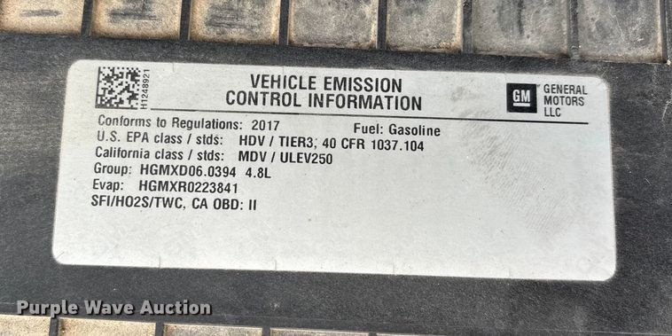 image for item DW7333 2017 Chevrolet Express 2500 van