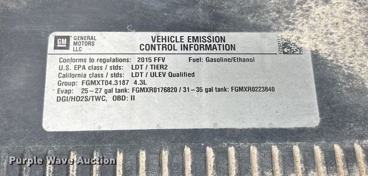 image for item DW7336 2015 Chevrolet Silverado pickup truck