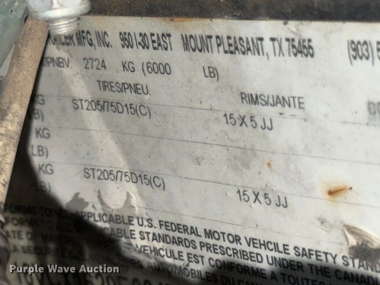 image for item DX5913 2014 Big Tex 60CH-16 utility trailer