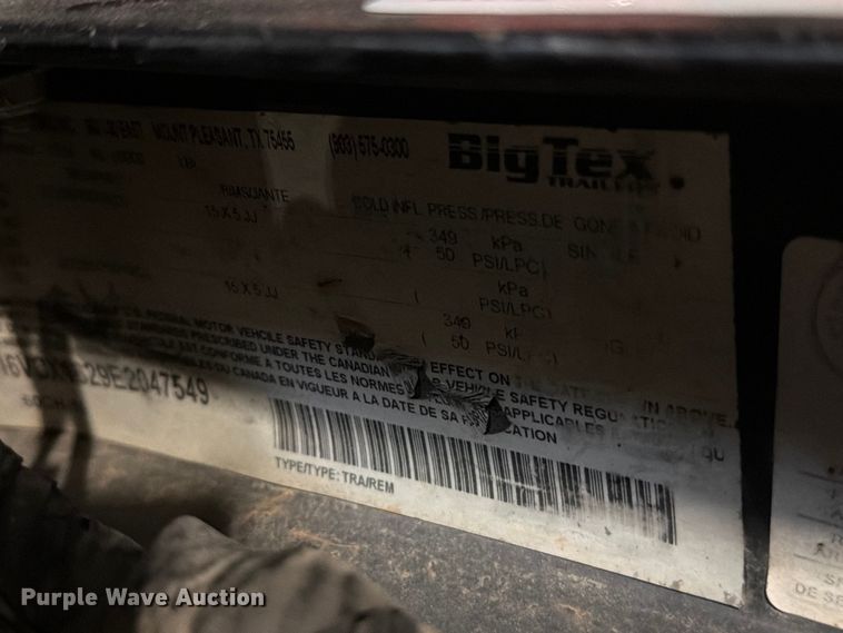 image for item DX5913 2014 Big Tex 60CH-16 utility trailer