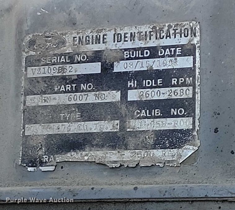 image for item DX6602 1988 Ford L8000 truck cab and chassis